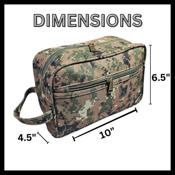 Mens Travel Dopp Kit Shave Large Travel Toiletry Bag - Picture 3 of 3